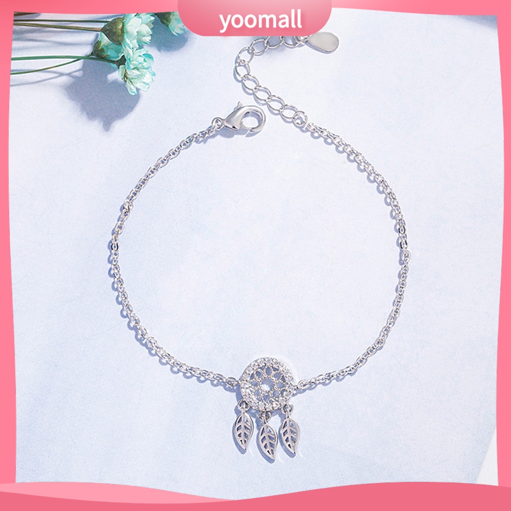 [YM] Lắc chân Hình Dreamcatcher Phối Tua Rua Bằng Đồng Quyến Rũ Chống Ăn Mòn Cho Nữ Cuộc