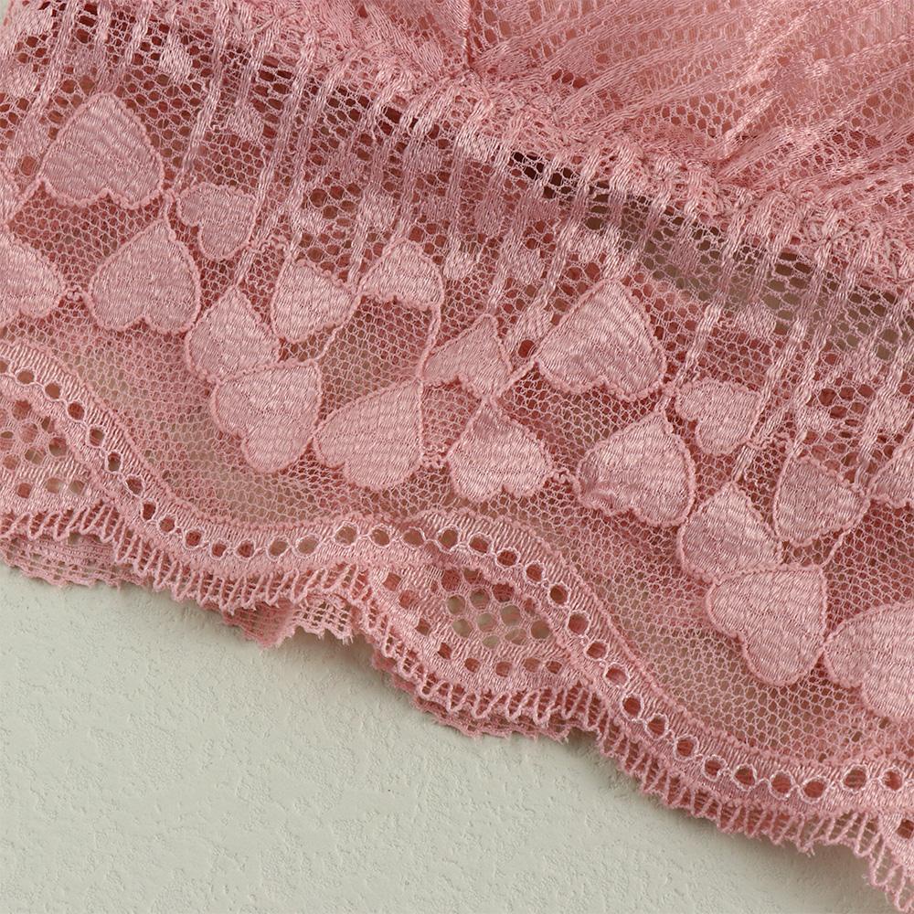 OCEANMAP Áo Lót Chữ U Bằng Nylon Phối Ren Màu Sắc Trơn Thoáng Khí Gợi Cảm Dành Cho Nữ