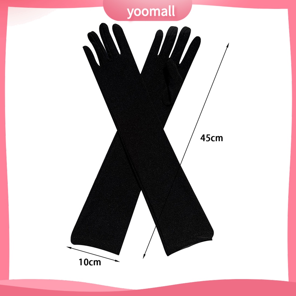 1 Đôi Găng Tay Dài Siêu Mềm Mại Thân Thiện Với Da Chống Phai Màu Dùng Để Hóa Trang / Khiêu Vũ / Quán Bar / Tiệc Tùng
