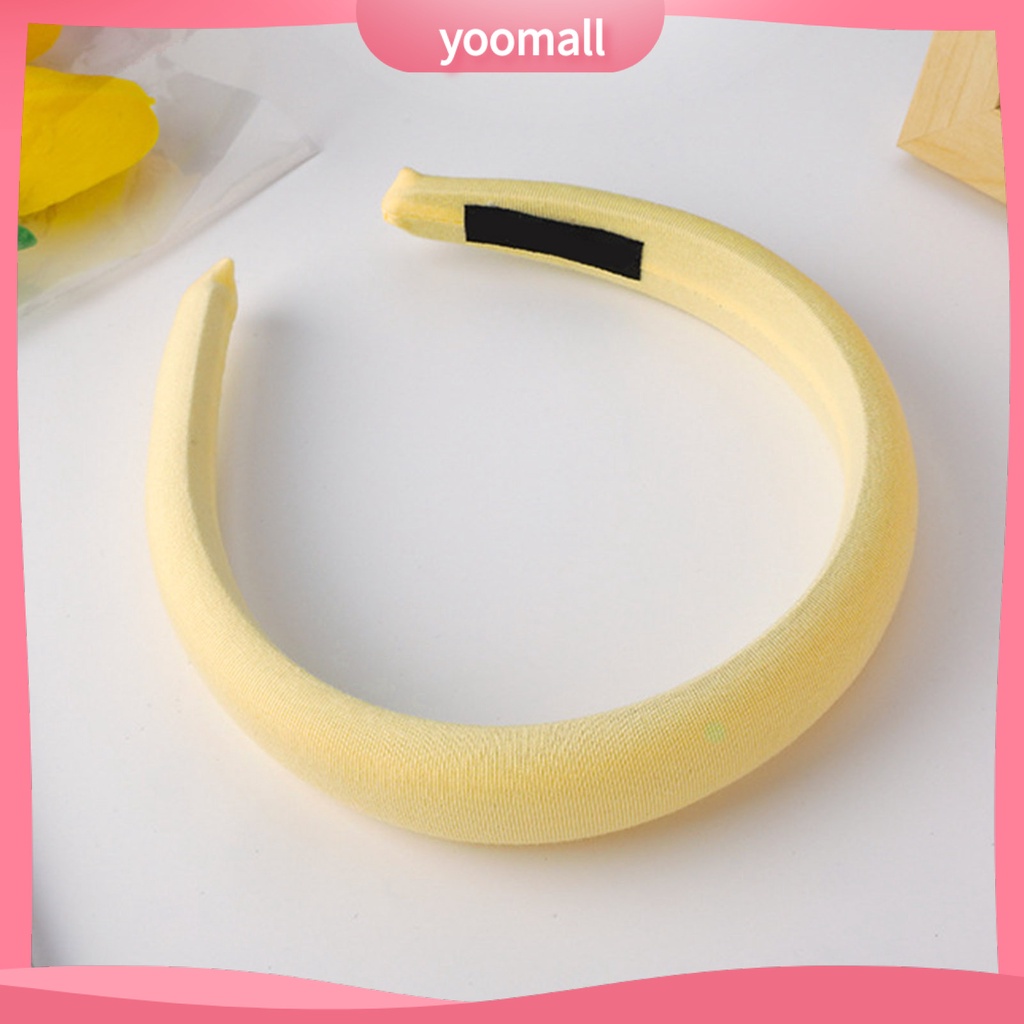 Băng Đô Cài Tóc Mềm Mại Co Giãn Gọn Nhẹ Màu Trơn Chống Trượt Cố Định Tóc Khi Rửa Mặt