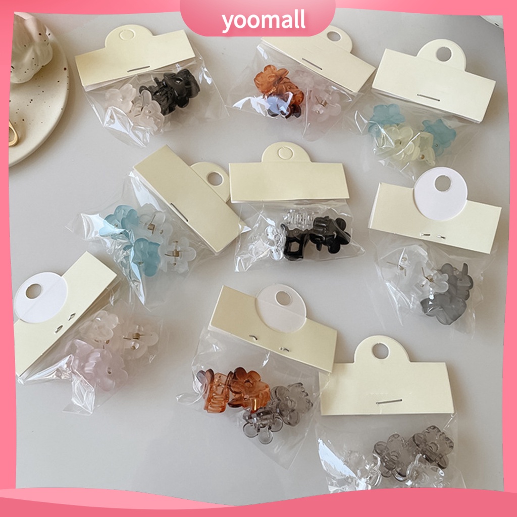 Bộ 4 Kẹp Tóc Hình Hoa Mini Xinh Xắn Cho Bé Gái