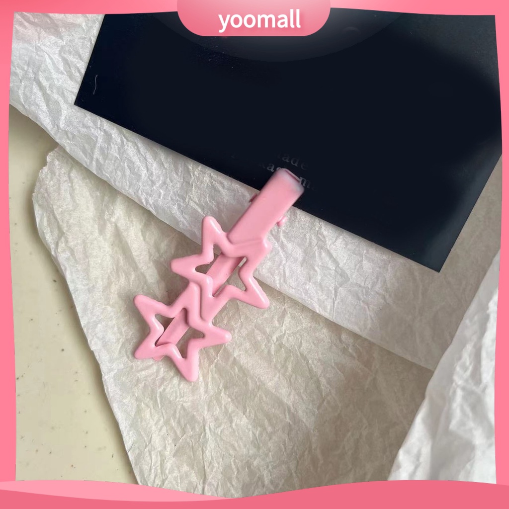 Kẹp Tóc Rỗng Siêu Nhẹ Không Trượt Hình Ngôi Sao Màu Sắc Tươi Sáng Cho Nữ