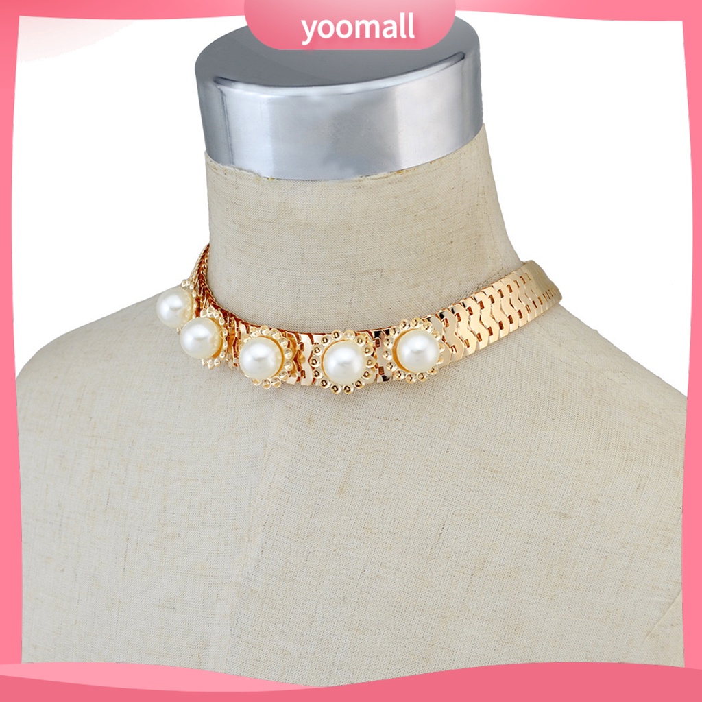 Vòng cổ Hợp Kim Đính Ngọc Trai Nhân Tạo Thời Trang