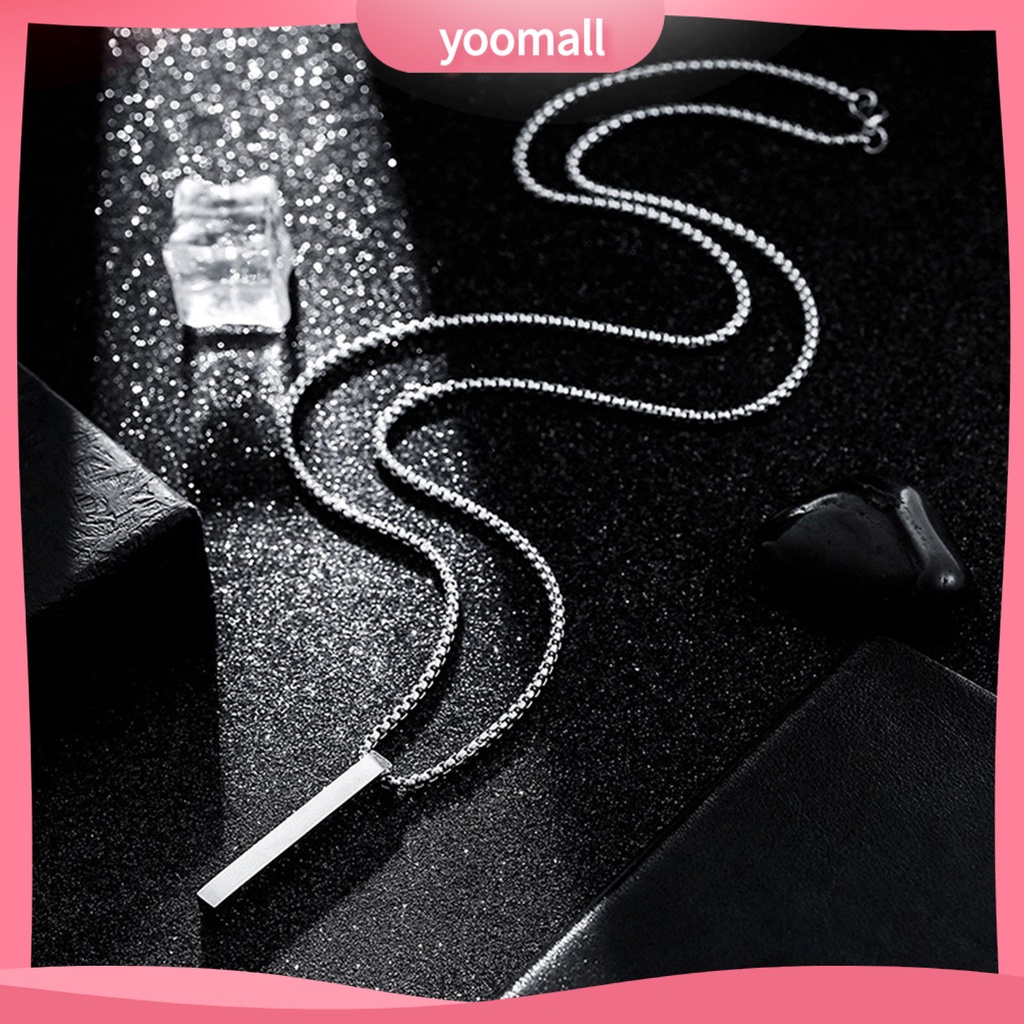 Vòng cổ Bằng Thép Không Gỉ Siêu Nhẹ Màu Sắc Đơn Giản Thời Trang Cho Nam