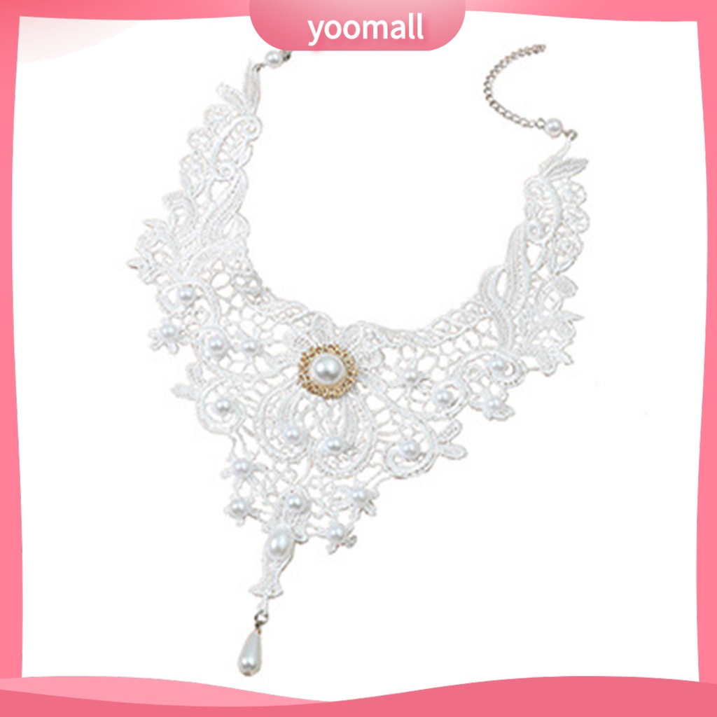 [YM] Vòng Cổ Choker Ren Đan Móc Phong Cách Retro Tinh Tế Có Thể Điều Chỉnh Được Dễ Phối Đồ Mặc Hàng Ngày