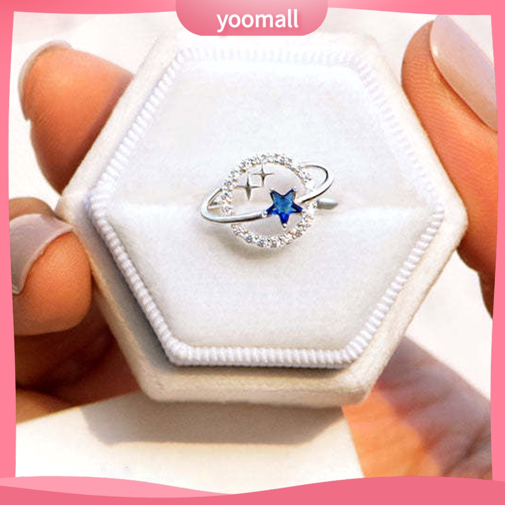 Nhẫn Mạ Điện Họa Tiết Hành Tinh Ngôi Sao Thời Trang Cho Nữ