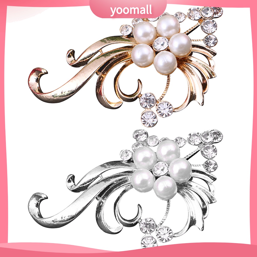 Ghim Cài Áo Hình Con Công Đính Đá Và Ngọc Trai Nhân Tạo Thời Trang