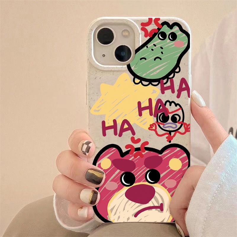Ốp Điện Thoại Dẻo Họa Tiết Gấu &amp; Dâu Tây Dễ Thương Chống Sốc Cho iPhone12 8 11 1314promax 7 Z7F9
