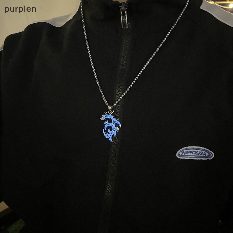 Vòng cổ Mặt Hình Rồng Phát Sáng Trong Bóng Tối Phong Cách Punk