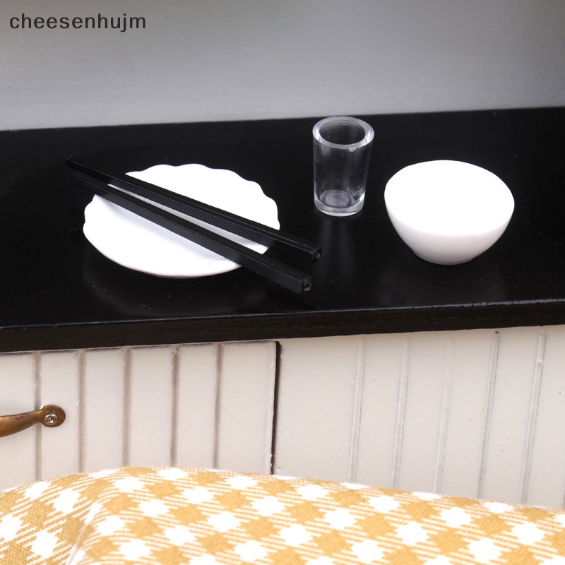 Bộ Chén Dĩa Đồ Chơi Mini Tỉ Lệ 1 / 12 Trang Trí Nhà Búp Bê