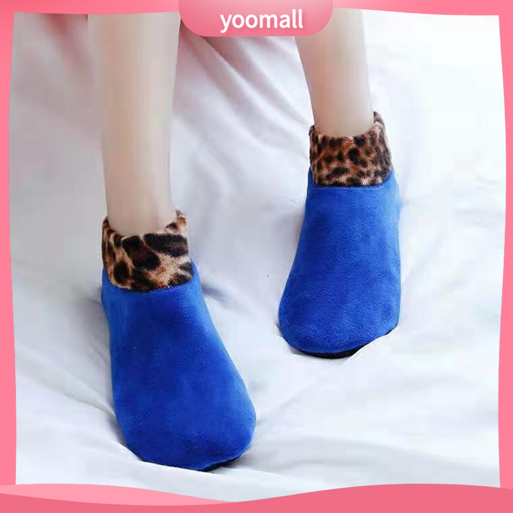 Vớ Lông Cừu San Hô Dày Dặn Mềm Mại Giữ Ấm Mùa Đông Chống Trượt Cho Nam Nữ