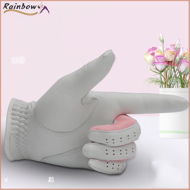 Găng Tay Da Cừu Đánh Golf Chống Trượt Thoáng Khí Dành Cho Nữ