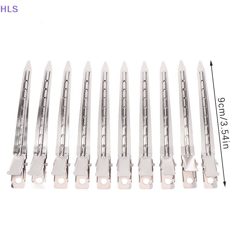 Set 10 Kẹp Tóc Tạo Kiểu DIY Bằng Kim Loại Chuyên Dụng Cho Salon