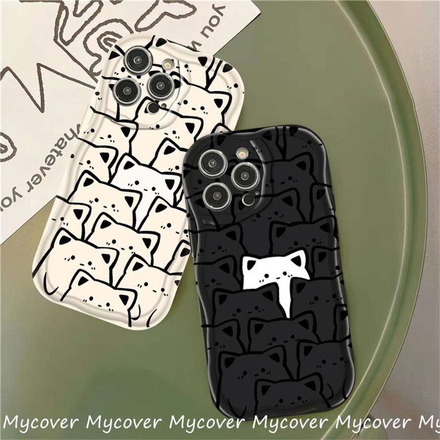 Ốp Điện Thoại Silicone Mềm Chống Sốc In Hình Mèo Cho iPhone 11 12 13 14 Pro Max X Xr Xs 8 7 6 Plus SE 2020