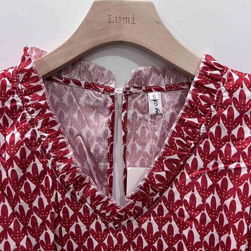 Đầm Chữ A Không Tay Cổ Chữ V In Hoa Phong Cách Pháp Thời Trang Mùa Hè Mới Dành Cho Nữ