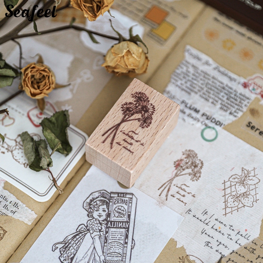 Con Dấu Bằng Gỗ Cứng Mềm Mại Đa Năng Trang Trí Sổ Tay / Nhật Ký
