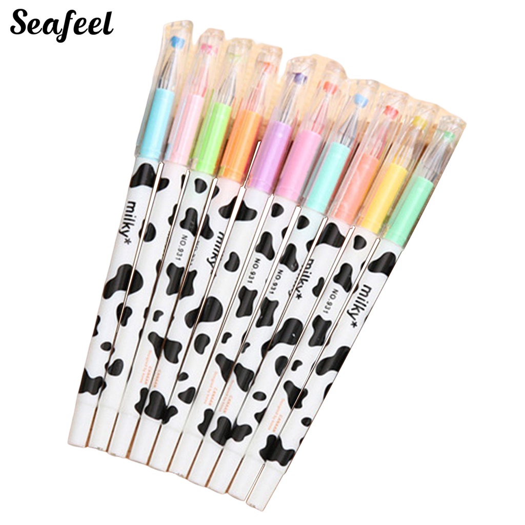 Set 10 Bút Mực 0.38mm Nhiều Màu Sắc Sáng Tạo