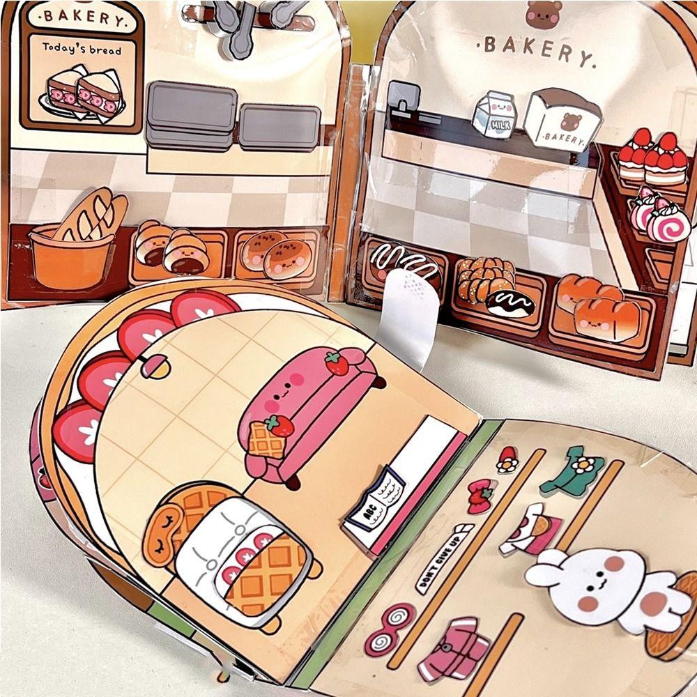 Bliss waffle knead quiet book, beanie book material pack sticker book nail shop sách yên tĩnh, sách dodo giấy bông tự chế quà tặng sinh nhật montessori