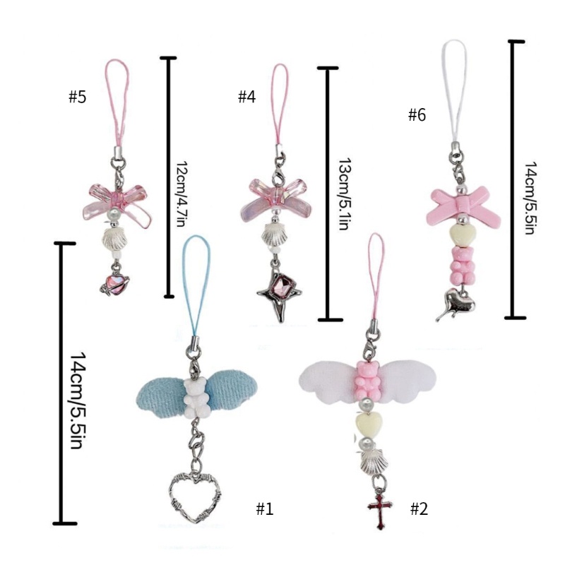 Dây Đeo Điện Thoại / Móc Khóa Hình Gấu / Nơ / Trái Tim Thời Trang