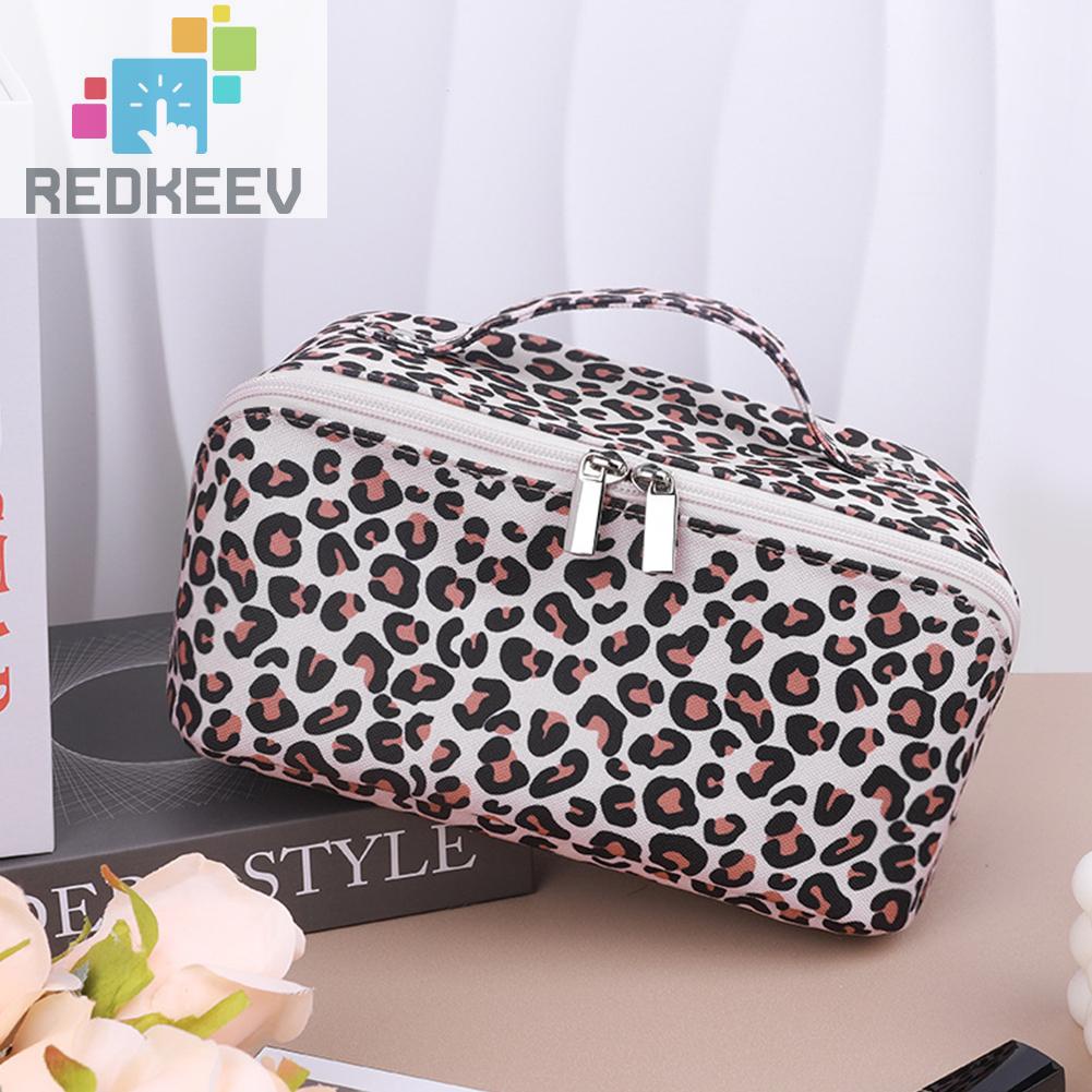 Túi Đựng Mỹ Phẩm Sức Chứa Lớn In Họa Tiết Da Báo Tiện Dụng Cho Nữ