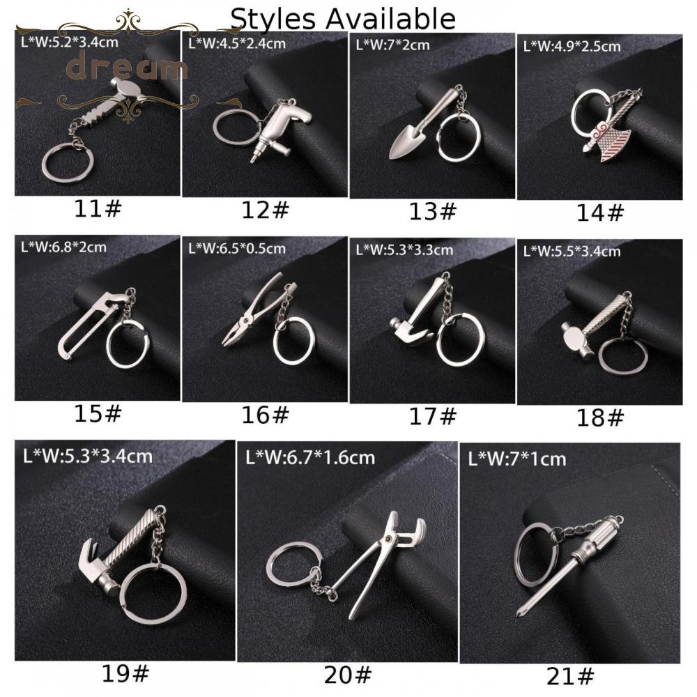 【DREAMLIFE】Unique Metal Wrench Keychain Compact 3D Keyring Cute Car Key Ring Chain