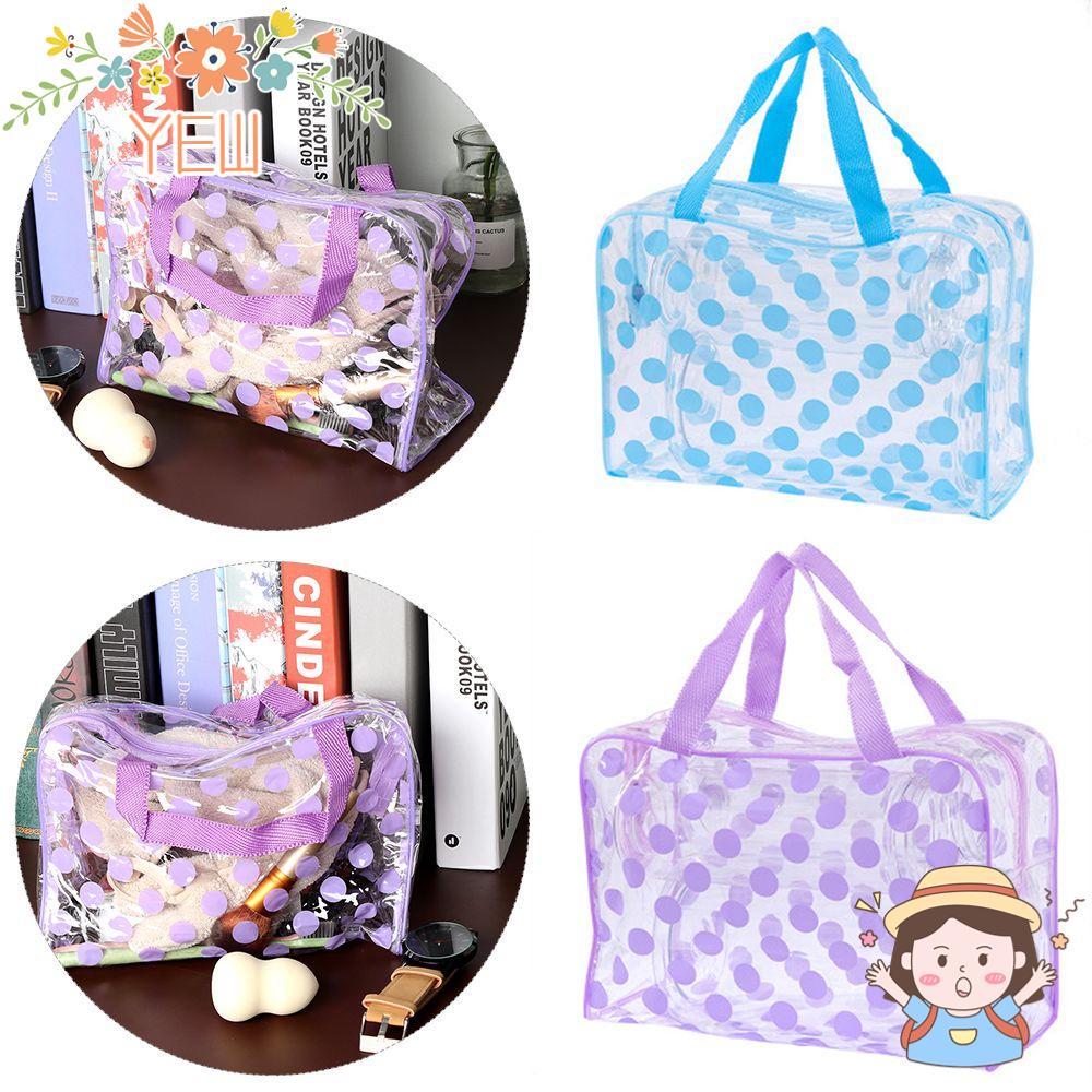 Túi Đựng Mỹ Phẩm Bằng PVC Trong Suốt Có Khóa Kéo Tiện Dụng Mang Theo Du Lịch Cho