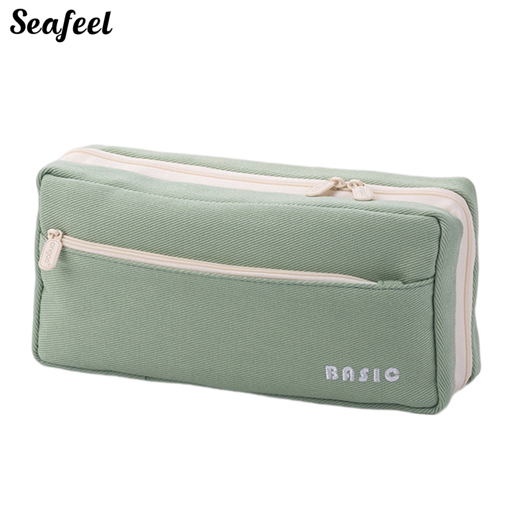 Túi Đựng Bút Nhiều Ngăn Sức Chứa Lớn Có Khóa Kéo Cho Học Sinh