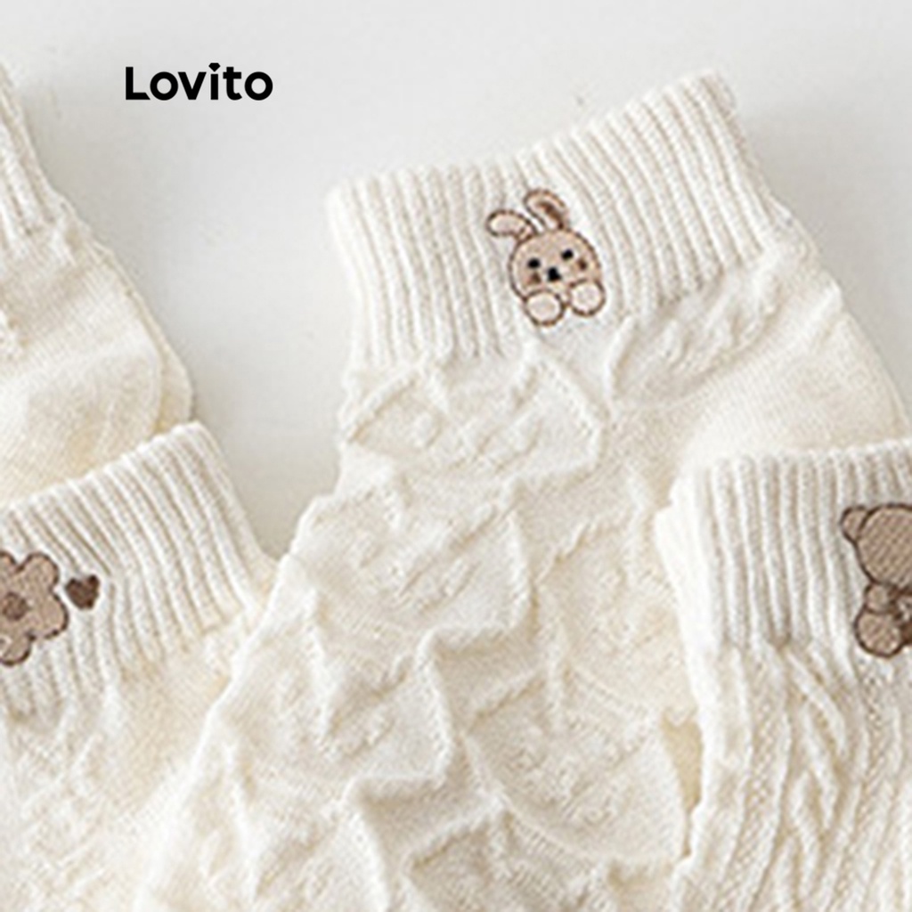 Lovito Vớ thông thường 5 đôi hình thú cho nữ LNA15014 (Nhiều Màu)