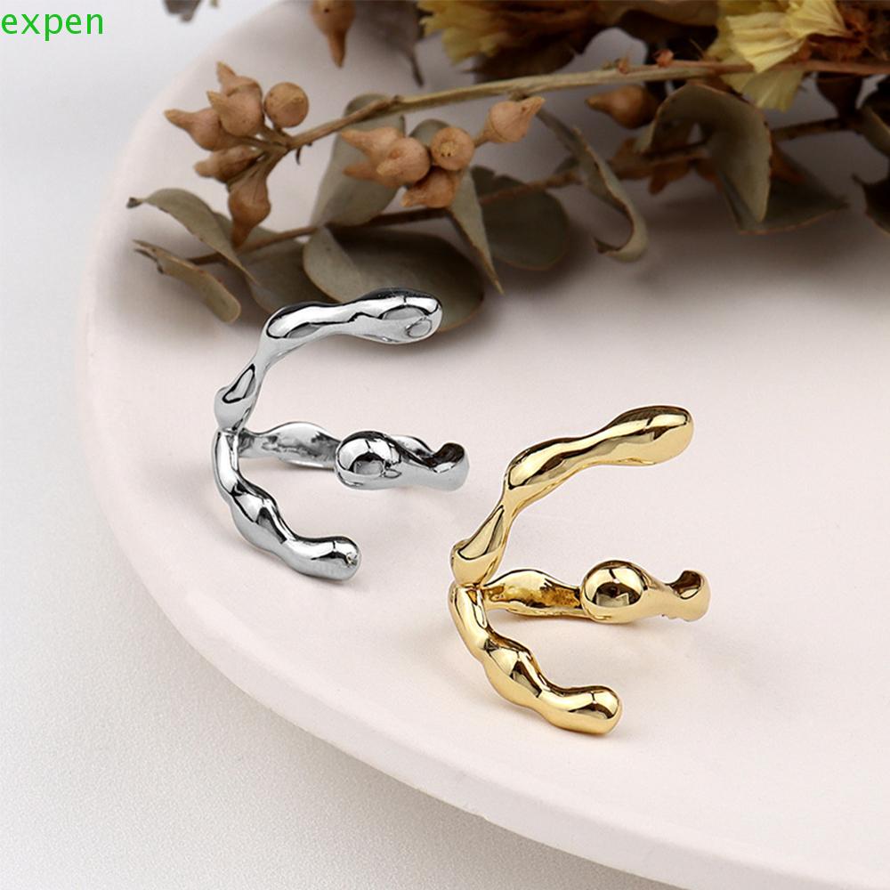 EXPEN Nhẫn Mạ Đồng Thiết Kế Đơn Giản Cá Tính