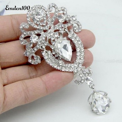 Ghim Cài Áo Hình Vương Miện Đính Đá Thời Trang Cho Nữ