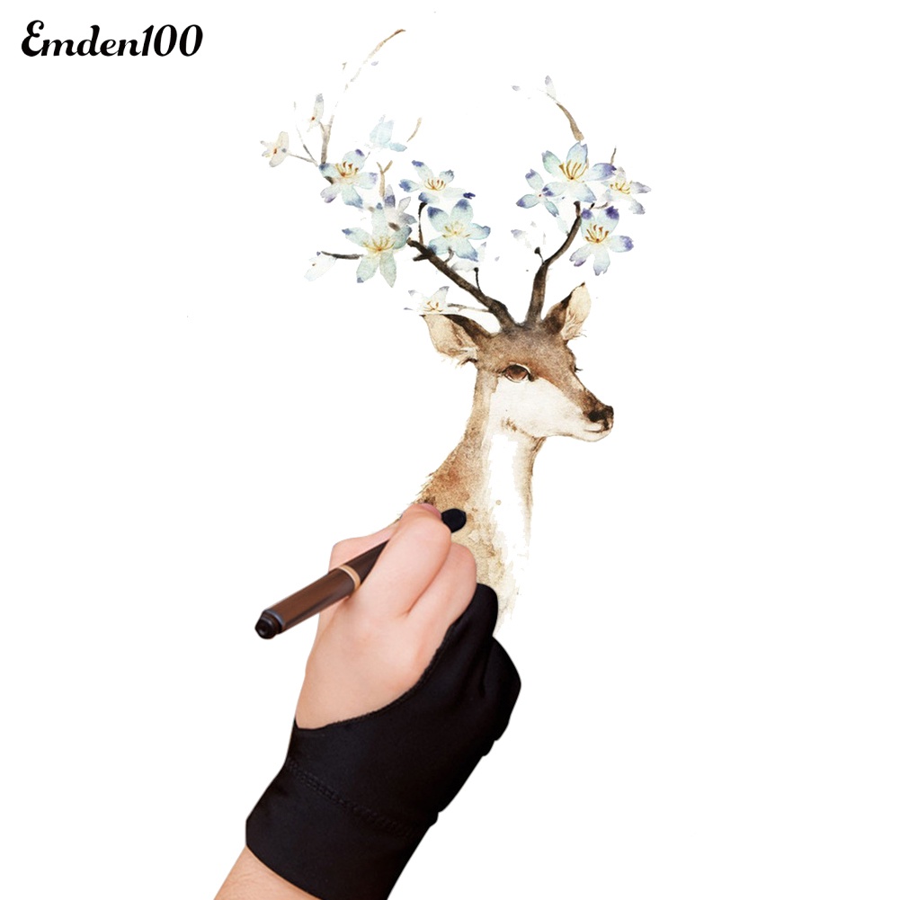 1 Găng Tay Hai Ngón Chống Bám Bẩn Cho Họa Sĩ Vẽ Tranh / Máy Tính Bảng