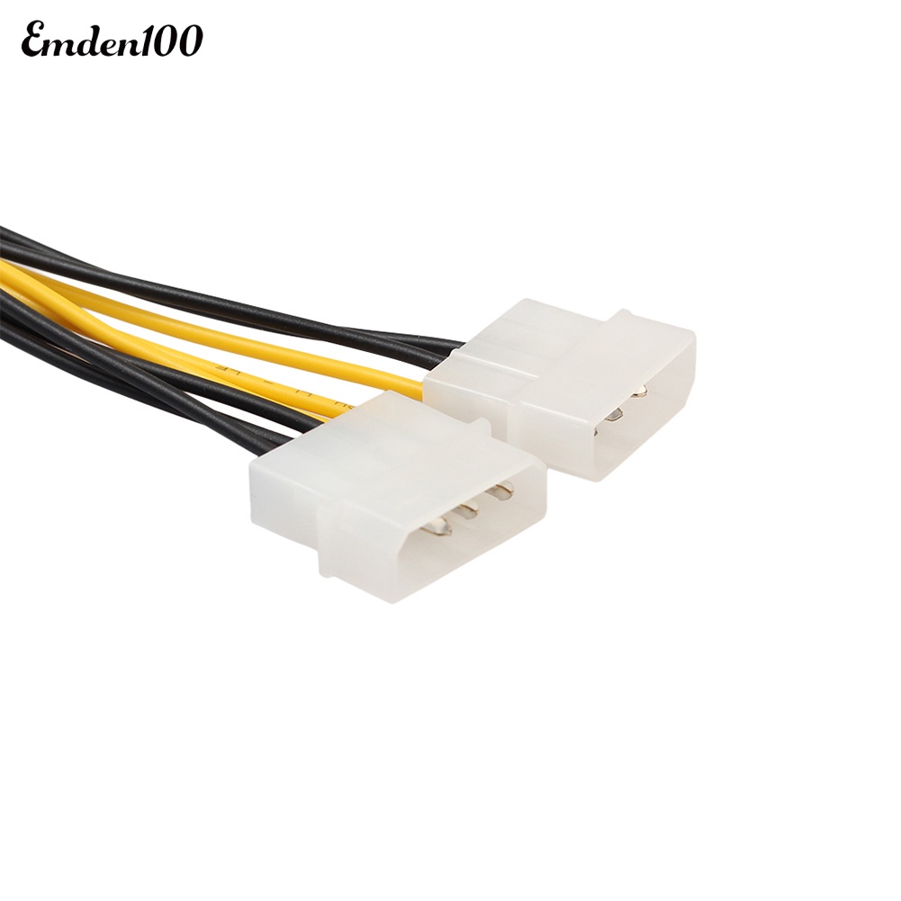 Dây Cáp Thẻ Đồ Họa PCIE Sang Dual Molex 18cm 8 Pin (6 + 2)