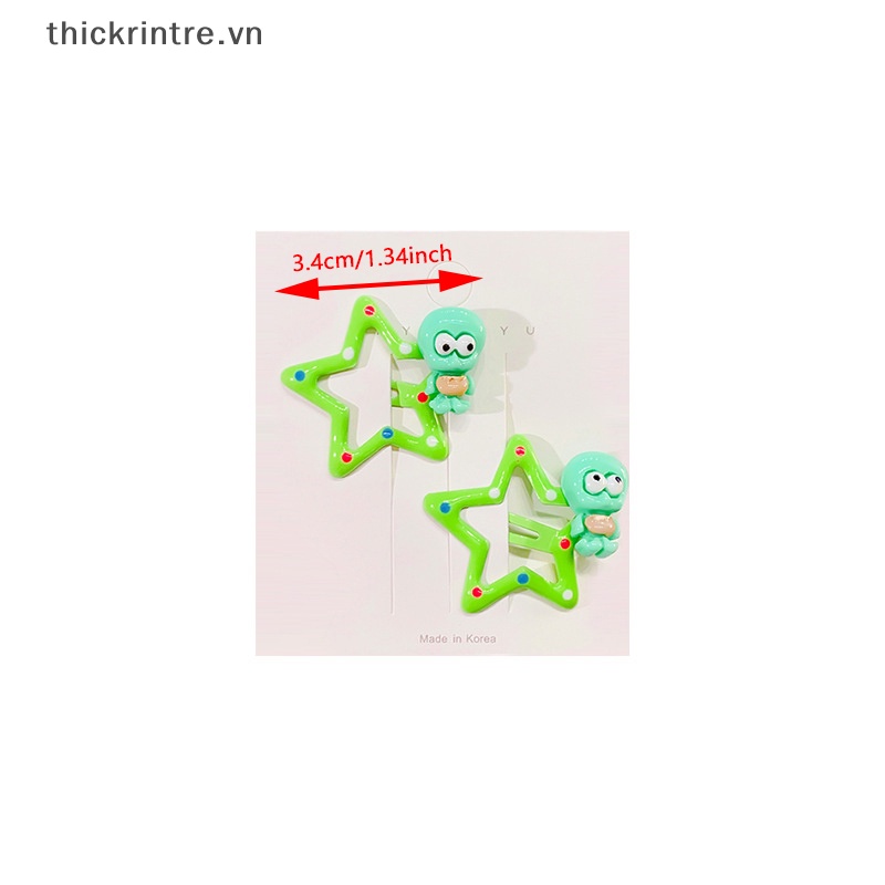 Set 2 Kẹp Tóc Hoạt Hình Dễ Thương Cho Bé Gái