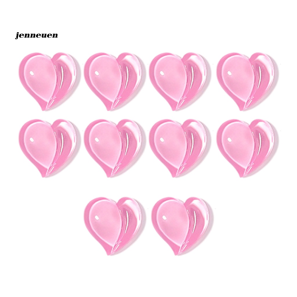 Set 10 Phụ Kiện Trang Trí Móng Tay DIY Hình Trái Tim Xinh Xắn