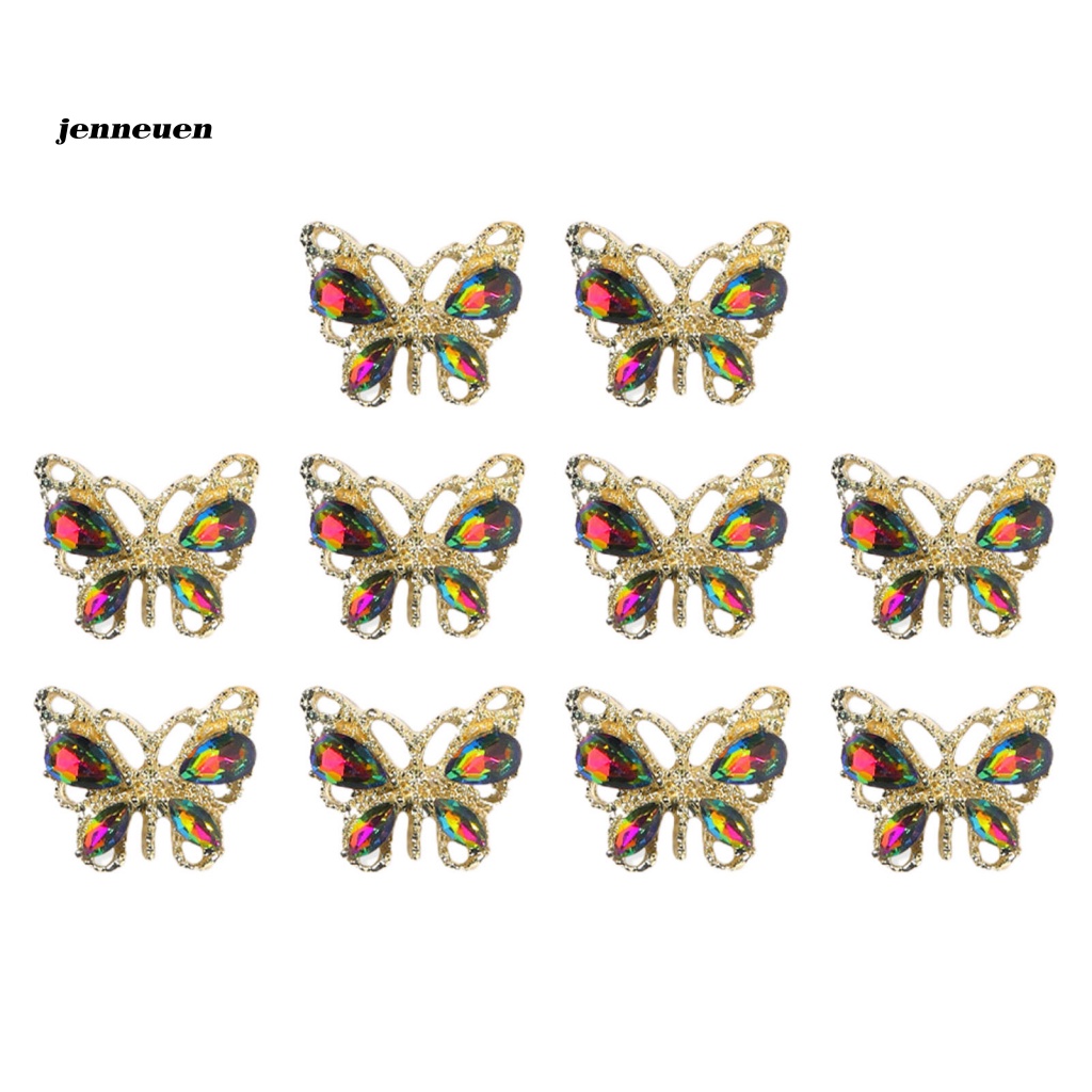 Set 10 Nhãn Dán Trang Trí Móng Tay Nghệ Thuật Ba Chiều Charms