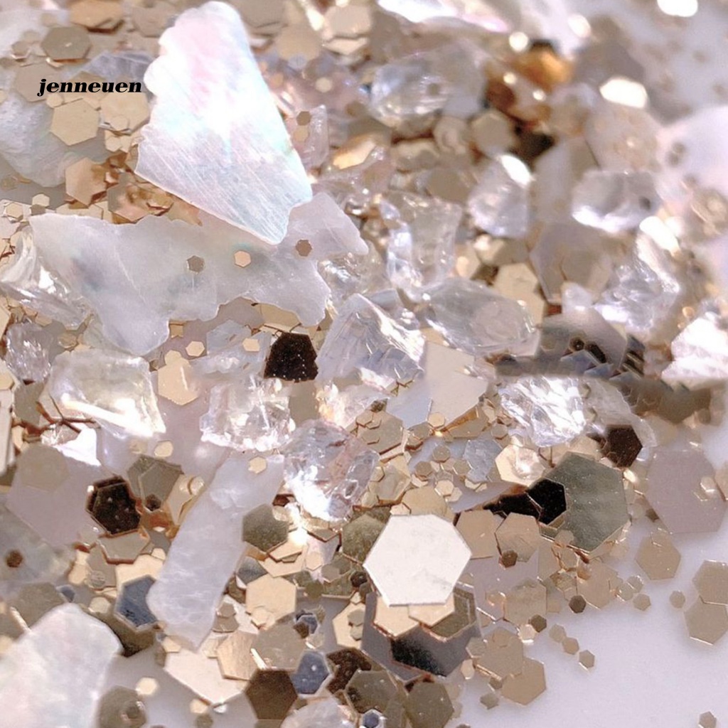 1 Hộp Phụ Kiện Trang Trí Móng Tay Hình Vỏ Sò Lấp Lánh