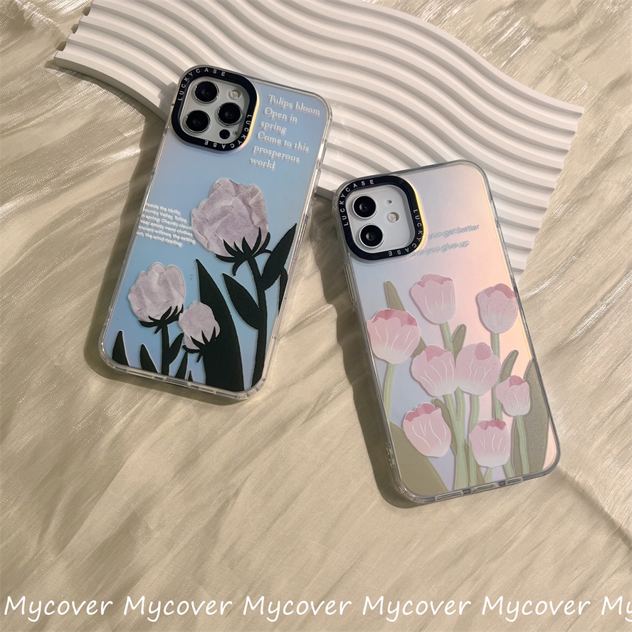 Ốp Điện Thoại Silicon Mềm Họa Tiết Hoa Màu Gradient Cho iPhone 14 13 12 11 Pro Max X XR Xs Max 6 7 8 Plus