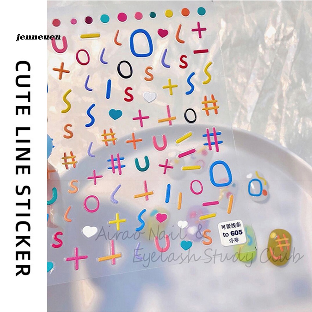 Miếng Dán Trang Trí Móng Tay Họa Tiết Dập Nổi Dễ Thương Dành Cho Nữ