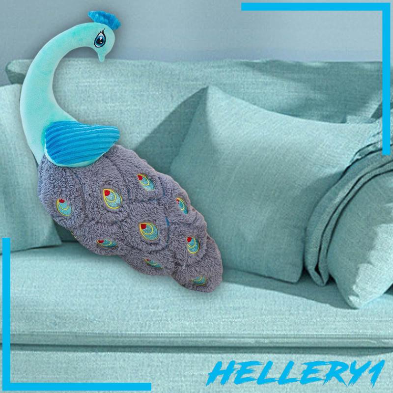 Gối Ôm Dài 23.6 Inch Hình Chim Công Trang Trí Xe Hơi