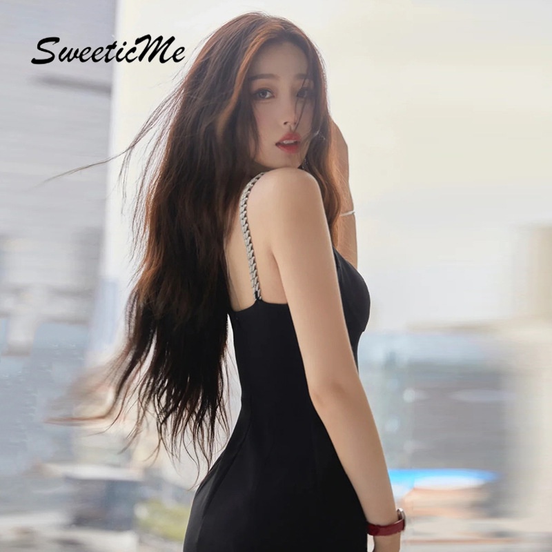 Đầm Dự Tiệc Dáng Dài Cổ Chữ V Xẻ Sâu Màu Trơn Thời Trang 2023 Cho Nữ