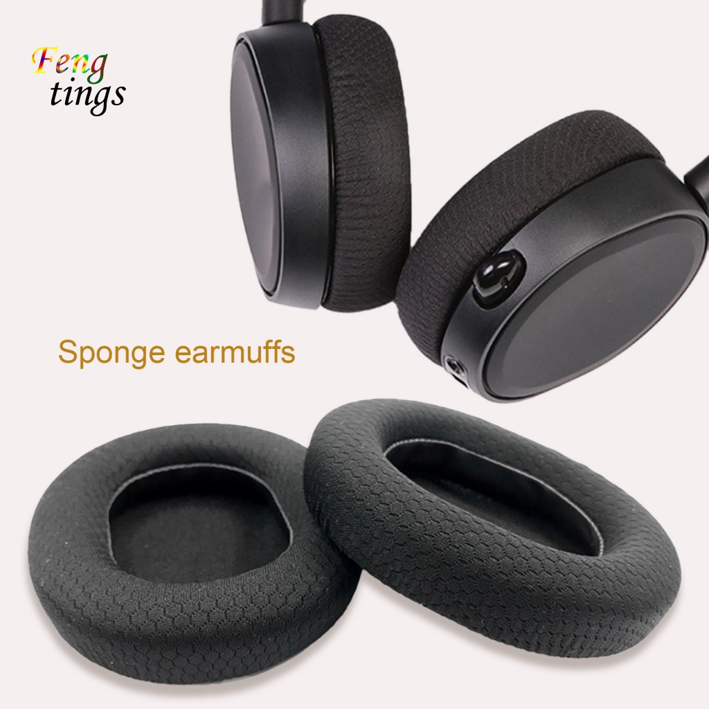 1 Cặp Đệm Tai Nghe Chụp Đầu Bằng Vải Lưới Cách Âm Thay Thế Cho SteelSeries Arctis3 / 5 / 7 Pro