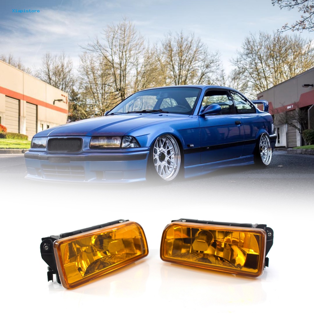 [Xiapistore] Bộ 2 Khung Viền Đèn Pha Xe Hơi Màu Vàng Thay Thế Chuyên Dụng 63178357389 53178357390 Phụ Kiện Chuyên Dụng Dành Cho BMW E36 92-98 E36