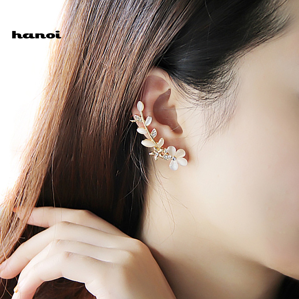 1 Đôi Bông Tai Đeo Vành Tai Đính Đá Thời Trang Cho Nữ