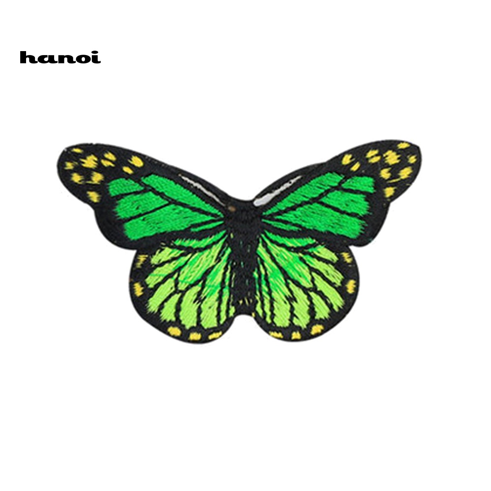 Set 10 Miếng Dán Trang Trí Quần Áo Hình Bướm Xinh Xắn