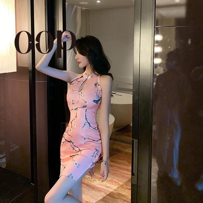 Đầm Sườn Xám Cách Tân Dáng Ôm Phong Cách Cổ Điển Thời Trang Cho Nữ HZFWC7047