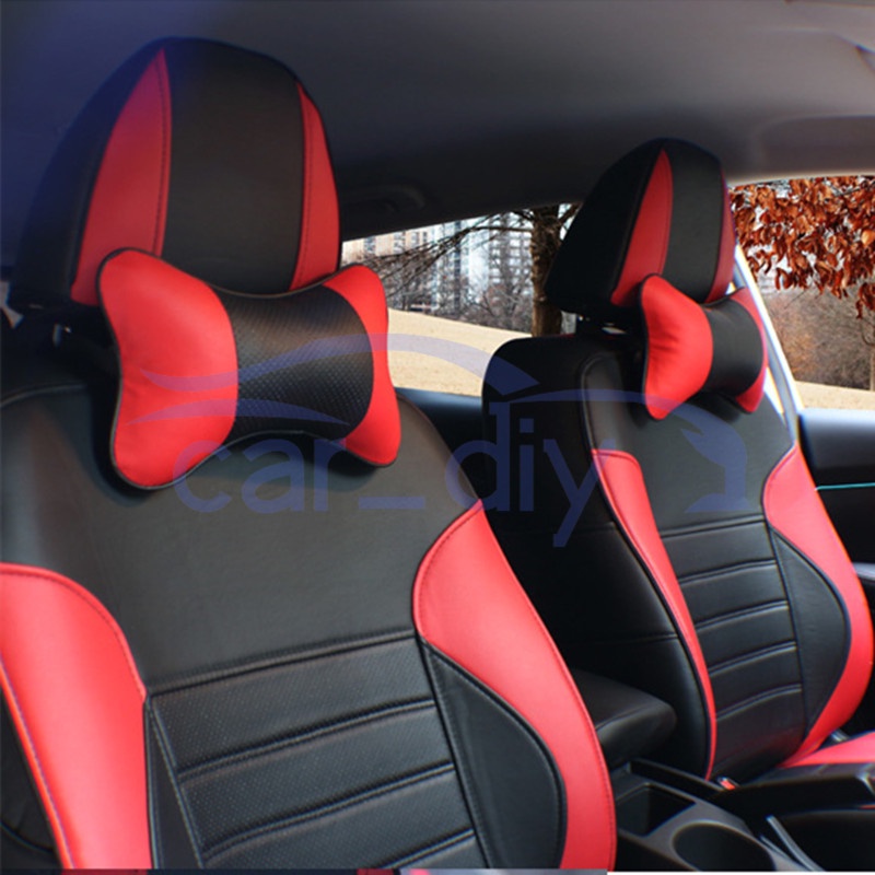 Gối Tựa Đầu Bằng Da PU Mềm Mại Thoải Mái Thông Dụng Trang Trí Nội Thất Xe Hơi