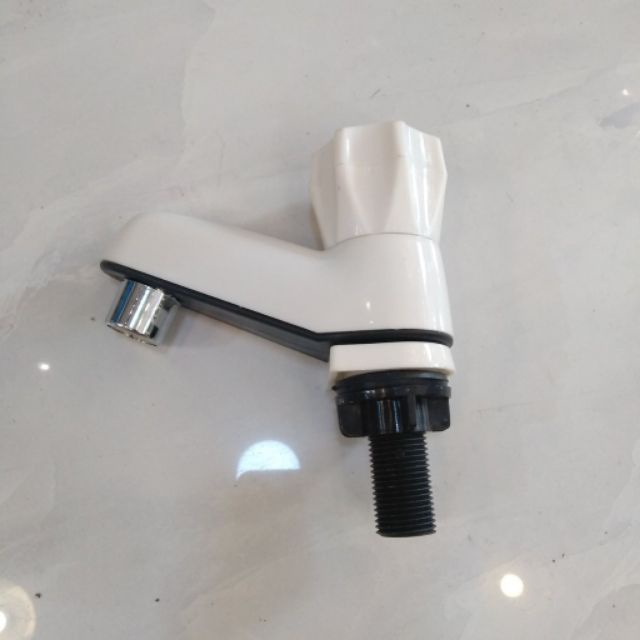 Vòi chậu rửa mặt , lavabo bằng nhựa ABS cao 10 cm 1 đường nước
