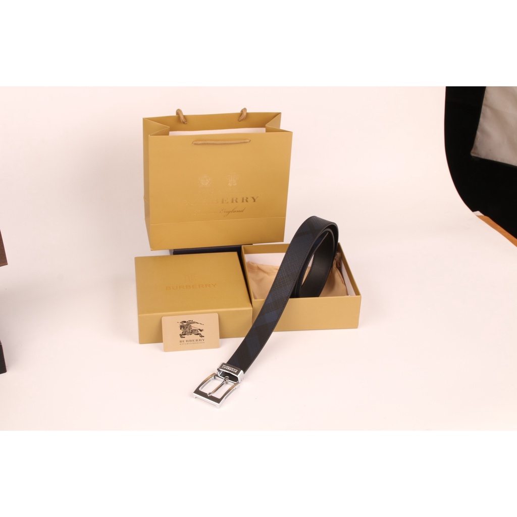 Burberry belt nam da thật dây đeo thắt lưng sang trọng quần jean ghim khóa thắt lưng hộp quà