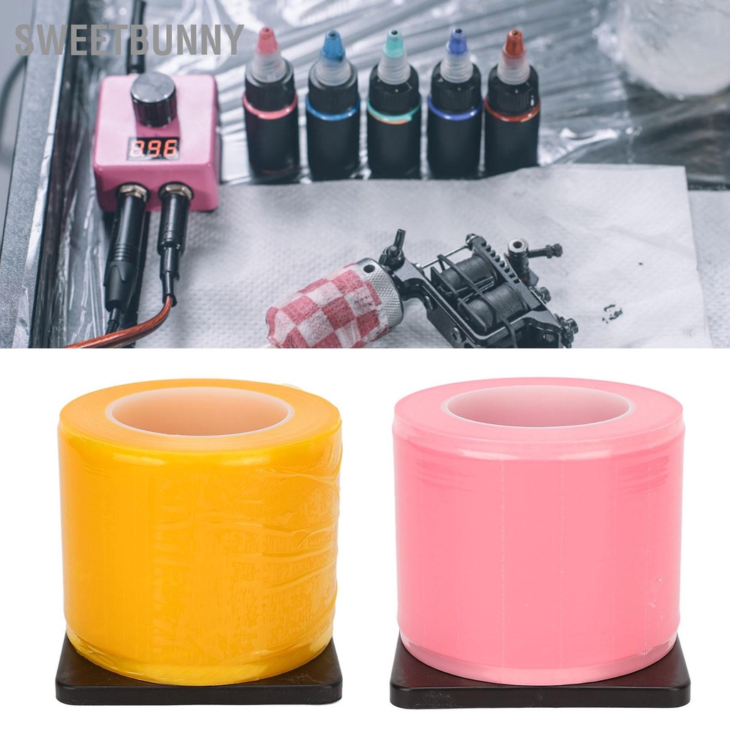SweetBunny 1 Cuộn 1200 Cái Rào Cản Phim Dùng Một Lần Tự Động Hấp Phụ Hình Xăm Không Thấm Nước Bảo Vệ Màng PE Băng Chắn Có Đế