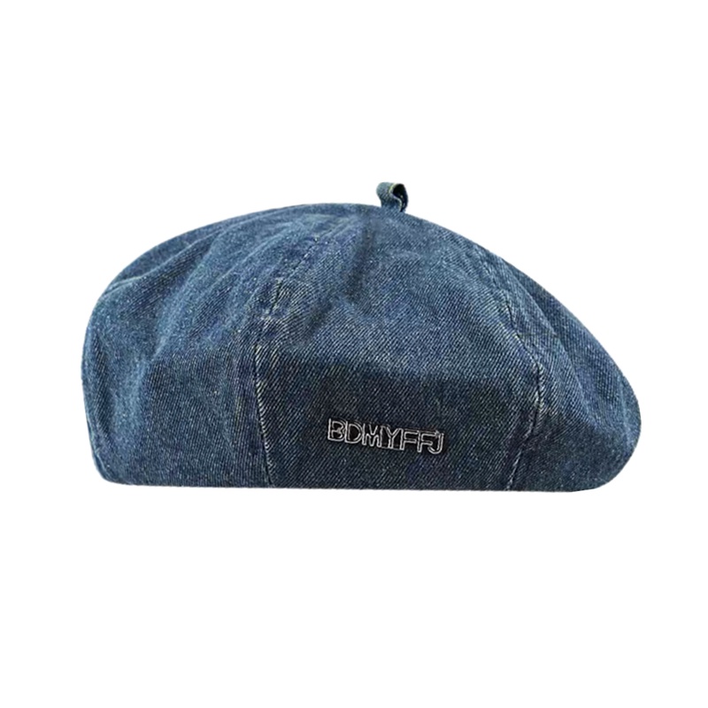 Mũ Beret Denim Thời Trang Nữ Retro